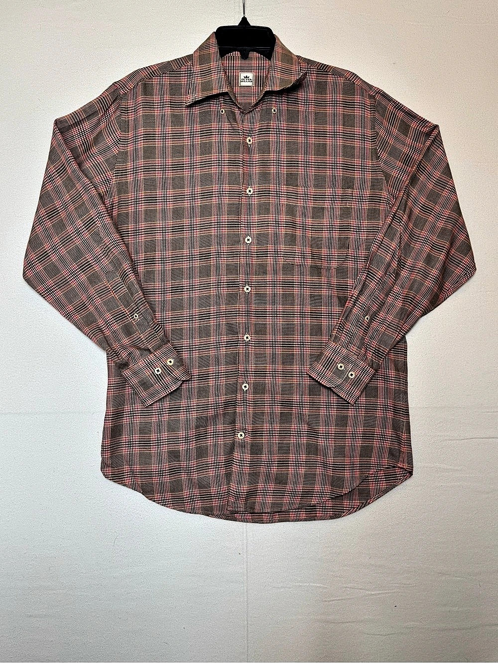 Peter Millar Plaid Button Down in Pink, Orange, & Brown